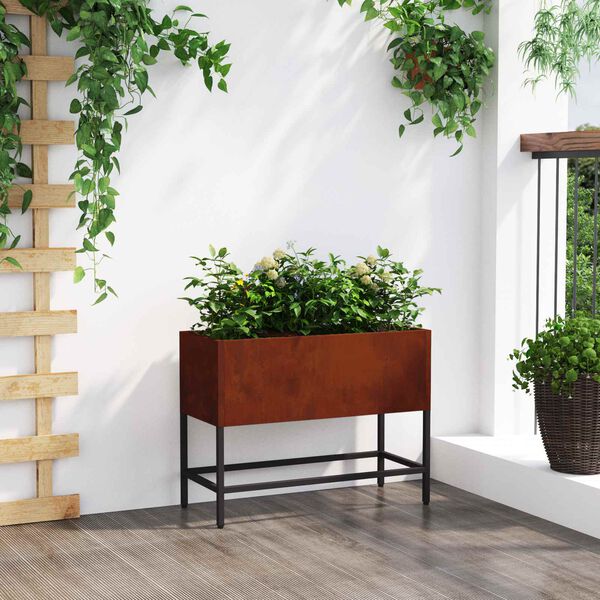 vidaXL Povi&scaron;ano vrtnarsko korito Rjav 60 x 26 x 45 cm