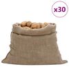 vidaXL Vreče iz jute 30 kosov 100x110 cm 100 % juta 220 gsm