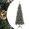 vidaXL Umestno božično drevo Zelena 210 cm PVC, plastika in jeklo