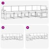 vidaXL Zunanja garnitura za sedenje z blazino 6 pcs Naravna in smetana