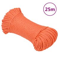 vidaXL Delovna vrv oranžna 3 mm 25 m polipropilen