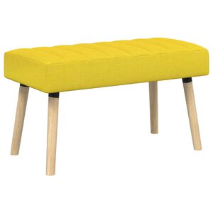 vidaXL Bench z kanalnim oblazinjenjem Svetlo rumena 80 x 40 x 46 cm