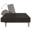 vidaXL Kavč dvosed z leži&scaron;čem in stolčkom temno rjavo blago