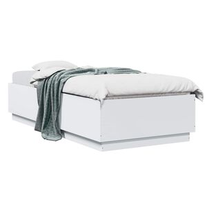 vidaXL Konstrukcija postelje Bela 80 x 200 cm Inženirski les