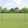 vidaXL Ograja s stebrom Zelena 1,4 x 10 m Jeklo in PVC