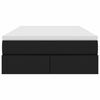 vidaXL Postelja z dodatnim prostorom za shranjevanje in vzmetnico Črna
