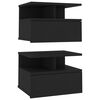 vidaXL Stenske nočne omarice 2 kosa črne 40x31x27 cm inženirski les