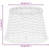 vidaXL Senčilo za svetilko belo &Oslash;25x17 cm pleteno
