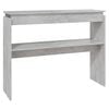 vidaXL Konzolna mizica betonsko siva 102x30x80 cm iverna plo&scaron;ča