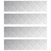 vidaXL Stopnice 4 kos 80 x 20 cm srebrna Aluminij Pravokotna