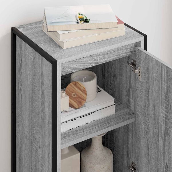 vidaXL Strani &scaron;al Siva Sonoma 43 x 36 x 75,5 cm Konstruiran les