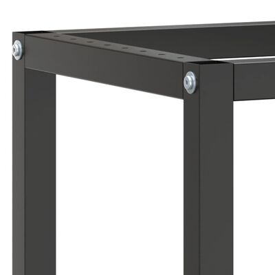 vidaXL Okvir za delovno mizo mat črn in mat rdeč 140x50x79 cm kovinski