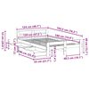 vidaXL Posteljni okvir brez vzmetnice 120x190 cm trdna borovina