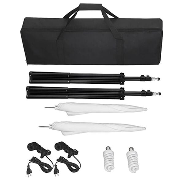 vidaXL Studijski komplet z zelenim ozadjem 600x300 cm in luči