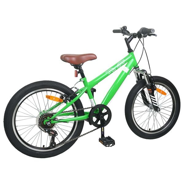 vidaXL Kids Mountain Bike 20 Palcev 6-Speed za 5-8 let Zelena