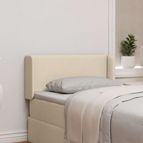 vidaXL U&scaron;esni vzglavnik krema 40,5 x 40,5 x 4 cm blago