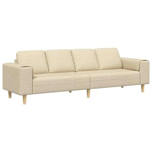 vidaXL Dnevna soba kavč krema 250 x 77 x 76 cm Poliester