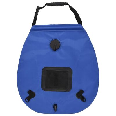 vidaXL Kamping vreča za prhanje modra 20 L PVC