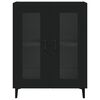 vidaXL Komoda črna 69,5x34x90 cm inženirski les