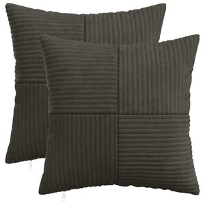vidaXL Prevleka za blazino 2 pcs ALMELO Antracit 30 x 30 cm korduroy