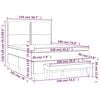 vidaXL Box spring postelja z vzmetnico temno rjav 140x190 cm blago