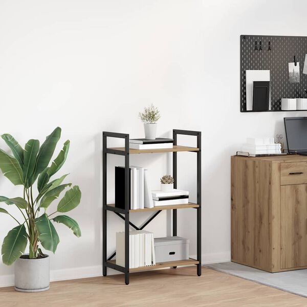 vidaXL Knjižna polica Umetni hrast 56 x 34 x 96 cm Konstruiran les