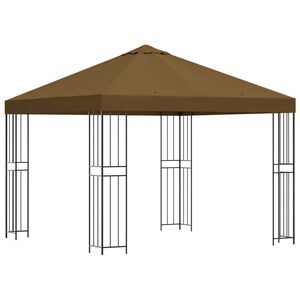 vidaXL Paviljon 3 x 3 m Taupe Poliester in jeklo 190 gsm
