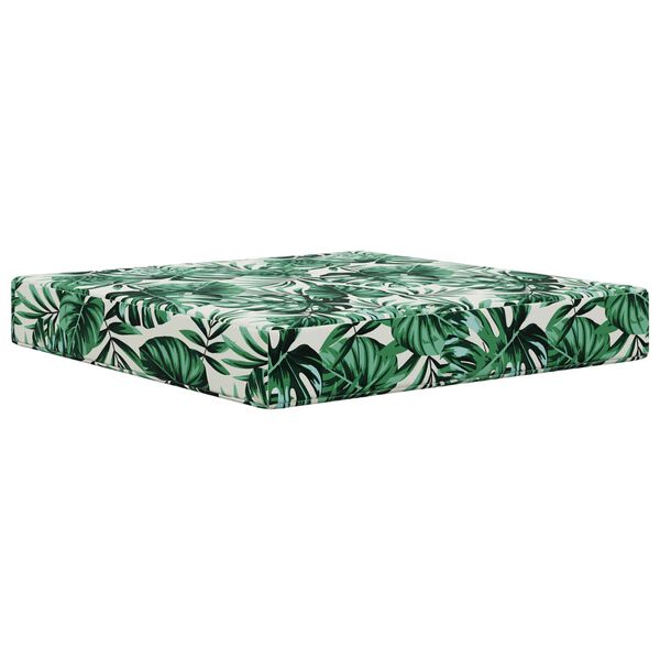 vidaXL Zunanja blazina za kavč 3 pcs Vzorec lista Poliester