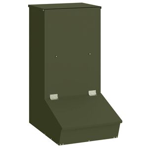 vidaXL Hranilnik za pra&scaron;iče Oljčno zelena 55 x 38 x 76 cm 20 kg