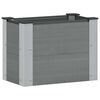 vidaXL Vrtna visoka greda Siva 50 x 30 x 36 cm WPC in aluminij