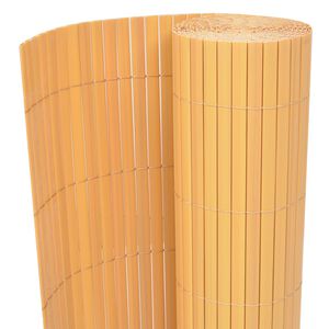 vidaXL Dvostranska vrtna ograja PVC 90x300 cm rumena
