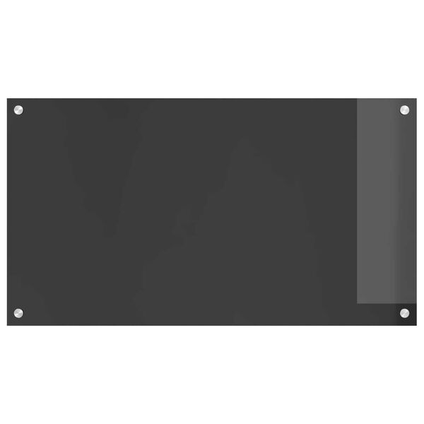 vidaXL Zaščita za kuhinjo Temno siva 90 x 50 x 0,6 cm kaljeno steklo