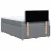 vidaXL Boxspring postelja z vzmetnico svetlo siva 120x190 cm blago