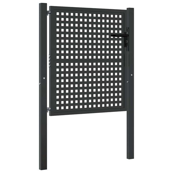 vidaXL Vrtna vrata antracit 100x100 cm jeklo