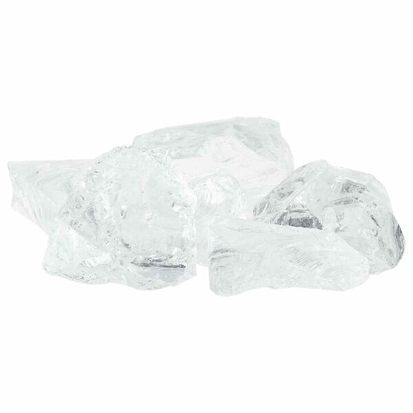 vidaXL Vrtne kamenine Bela 12 cm Steklo