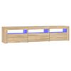 vidaXL TV omarica z LED lučkami sonoma hrast 180x35x40 cm