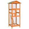 vidaXL Ptičja kletka 68x62x166 cm trden les jelke