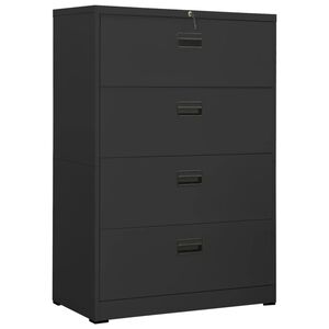 vidaXL Arhivska omarica antracitna 90x46x134 cm jeklo