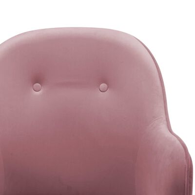 vidaXL Gugalni stol roza žamet