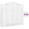 vidaXL Obokane gabion ko&scaron;are 20kosa 200x50x180/200 cm pocinkano železo
