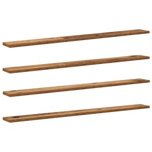 vidaXL Polica za knjige 4 pcs Rjava 100 x 10 x 1,5 cm Konstruiran les