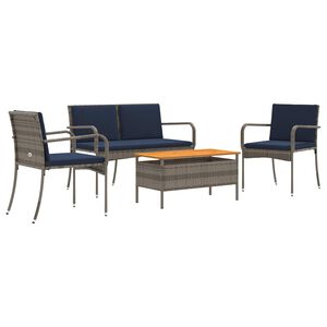 vidaXL Vrtni set z blazino jeklo