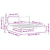 vidaXL Konstrukcija postelje Taupe 200 x 200 cm Masivno borovo les