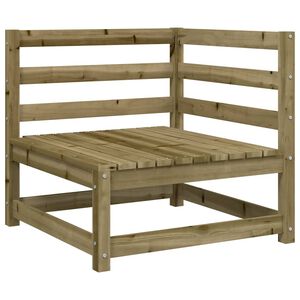 vidaXL Kotni vrtni kavč 70x70x67 cm trdna impregnirana borovina