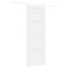 vidaXL Drsna vrata 78 x 211 cm Inženirski les Bela