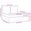 vidaXL Box spring postelja z vzmetnico LED taupe 180x200 cm blago