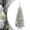 vidaXL Umestno božično drevo Bela 120 cm PVC, plastika, jeklo in PE