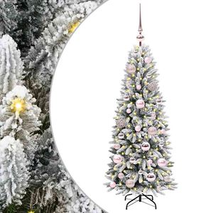 vidaXL Umestno božično drevo Bela 120 cm PVC, plastika, jeklo in PE