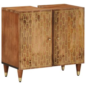 vidaXL Kopalni&scaron;ka omarica 62x33x58 cm trden mangov les