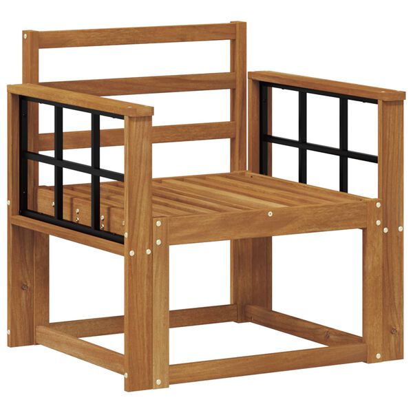 vidaXL Zunanji kavč Masiven les akacije Naravna